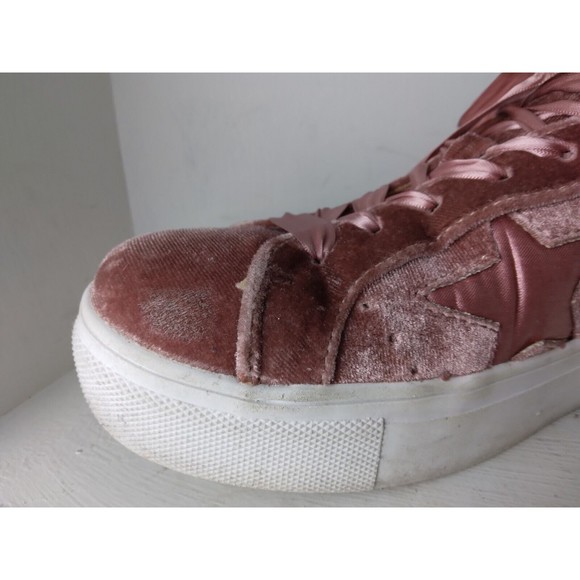 Madden Girl Pink Starstruck Velvet Shoes Womens Size 8 - Picture 6 of 11